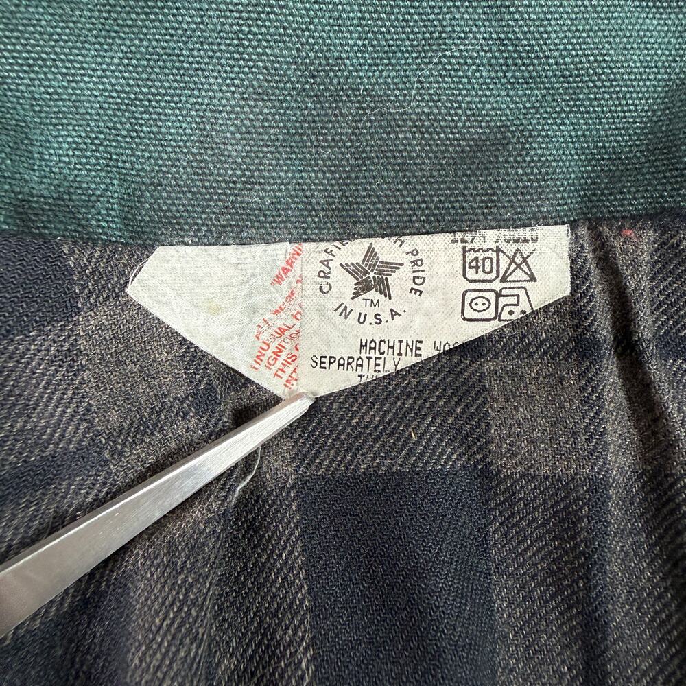 Vintage Carhartt Field Hunting Jacket Green USA Made Mens XL Bush Cape CW043 - Picture 6 of 13
